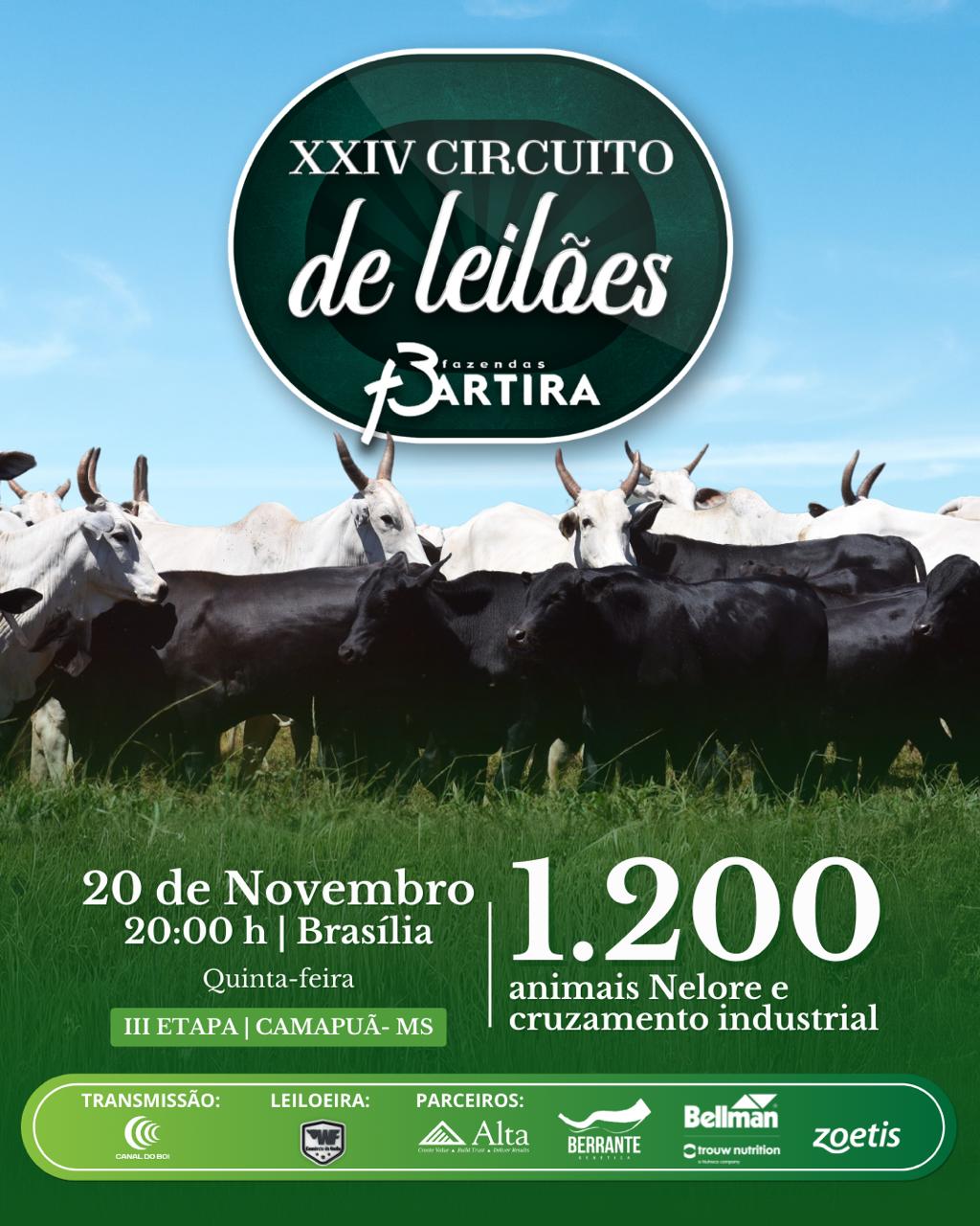 XXIV CIRCUITO DE LEILÕES FAZENDAS BARTIRA - 3º ETAPA